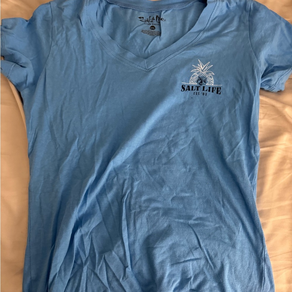 Salt Life Women's Light Blue Short Sleeve Tee